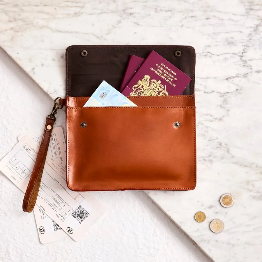 Couple's Leather Travel Wallet