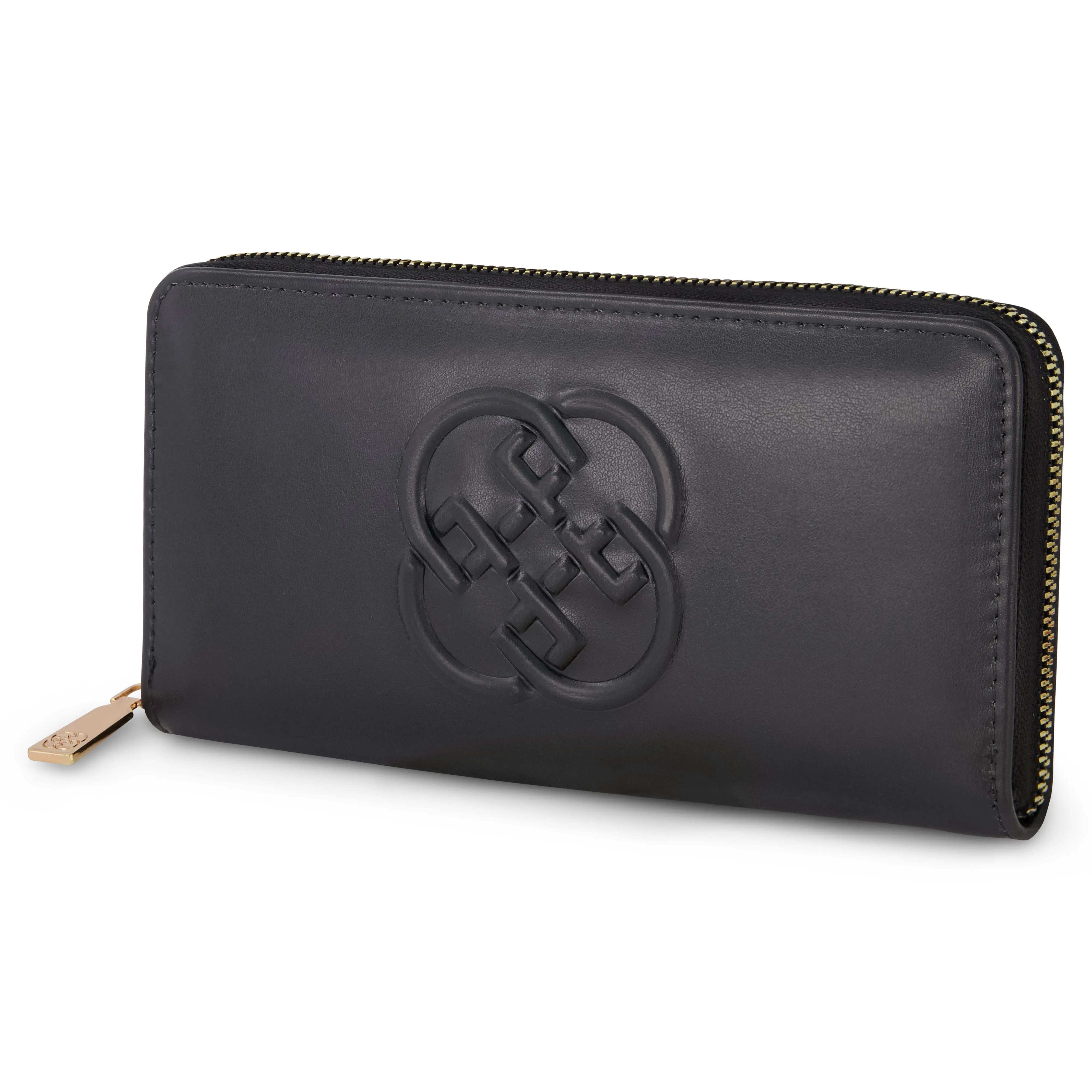 Daisy Fuentes Women's Long Wallet Zip Around Closure, Ladies Clutch Travel Purse with Debossed Logo