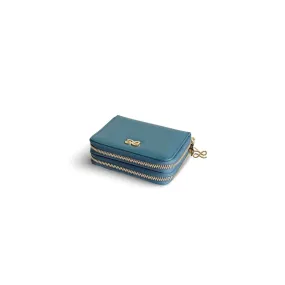 DOUBLE ZIP WALLET PU DEEP SEA