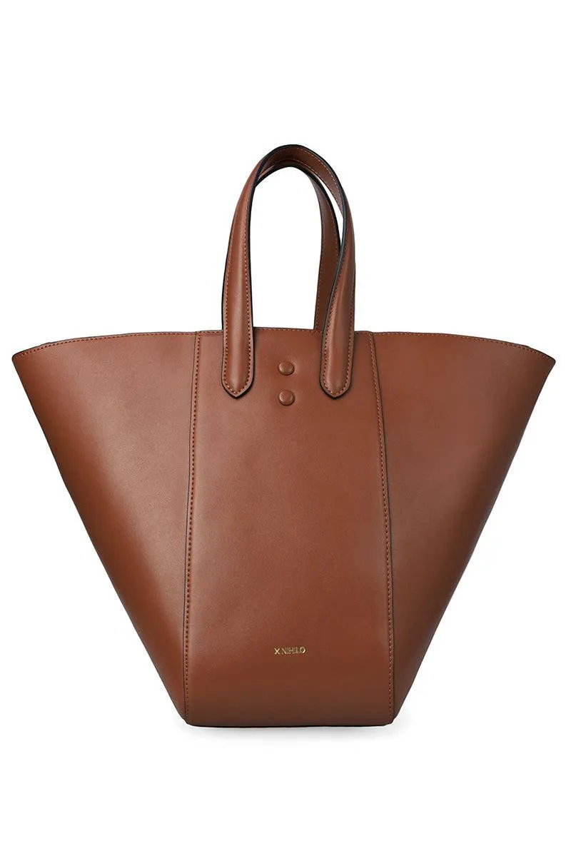 Eight Tan Leather Tote