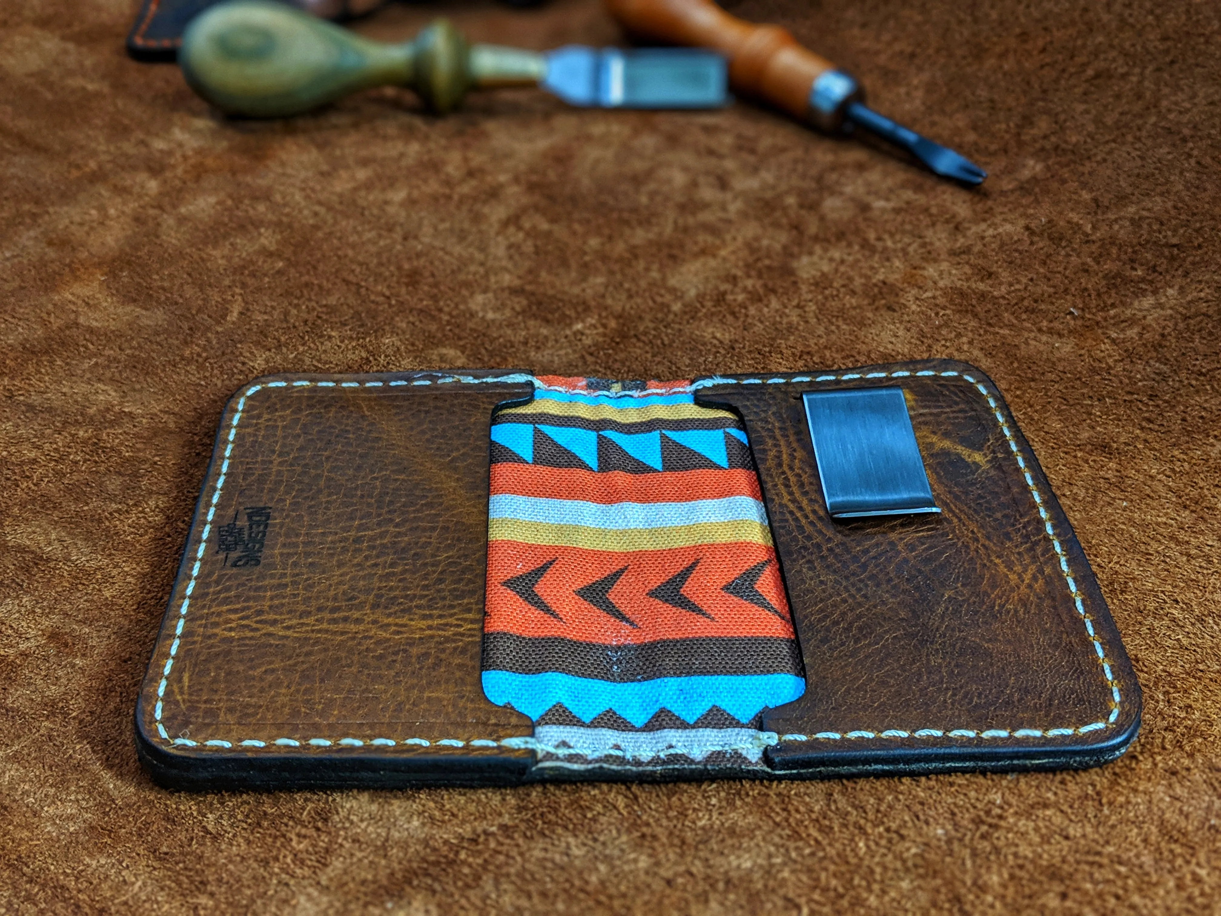 El Hefe:  Bonefish Aztec Lined Wallet