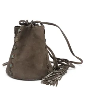 Farrutx Taupe Suede Shoulder Bag