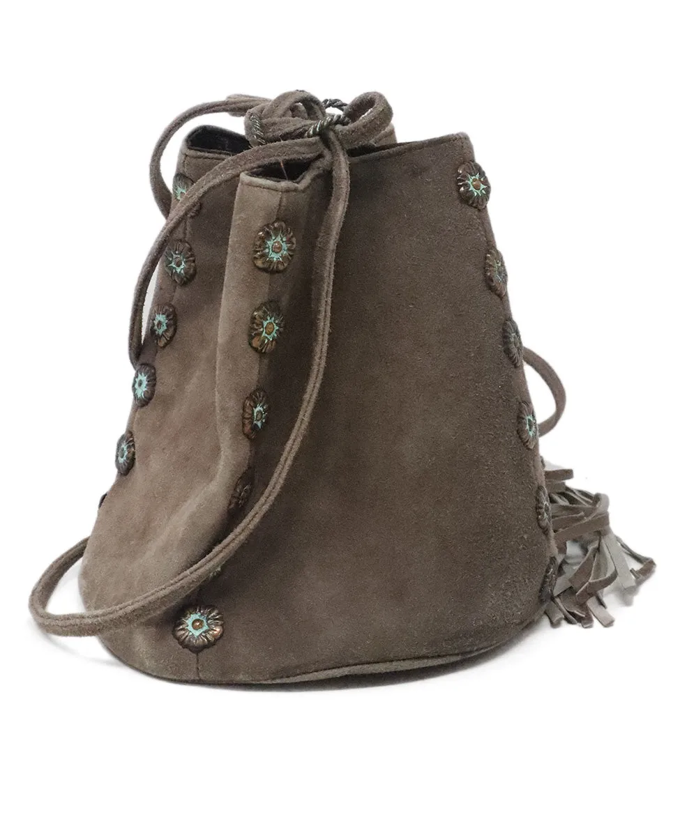 Farrutx Taupe Suede Shoulder Bag