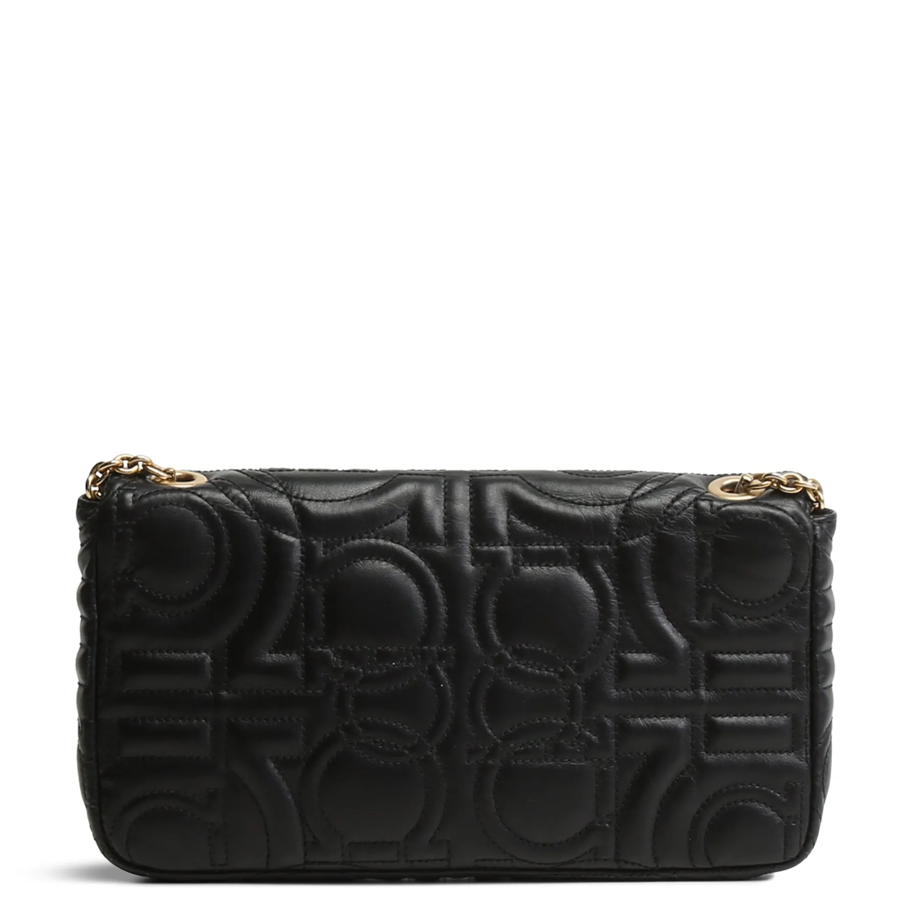 FERRAGAMO Gancini Shoulder Bag - Black