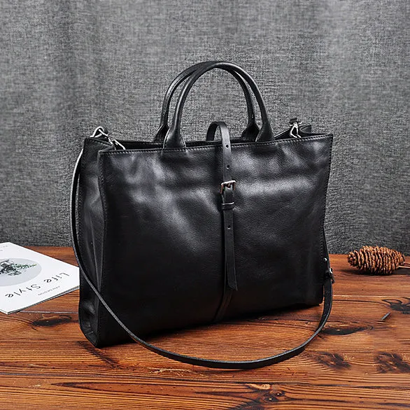 Genuine Leather Tote Bag, Oversize Work Bag, Christmas Gifts, Zipper Leather Purse, Anniversary Gift