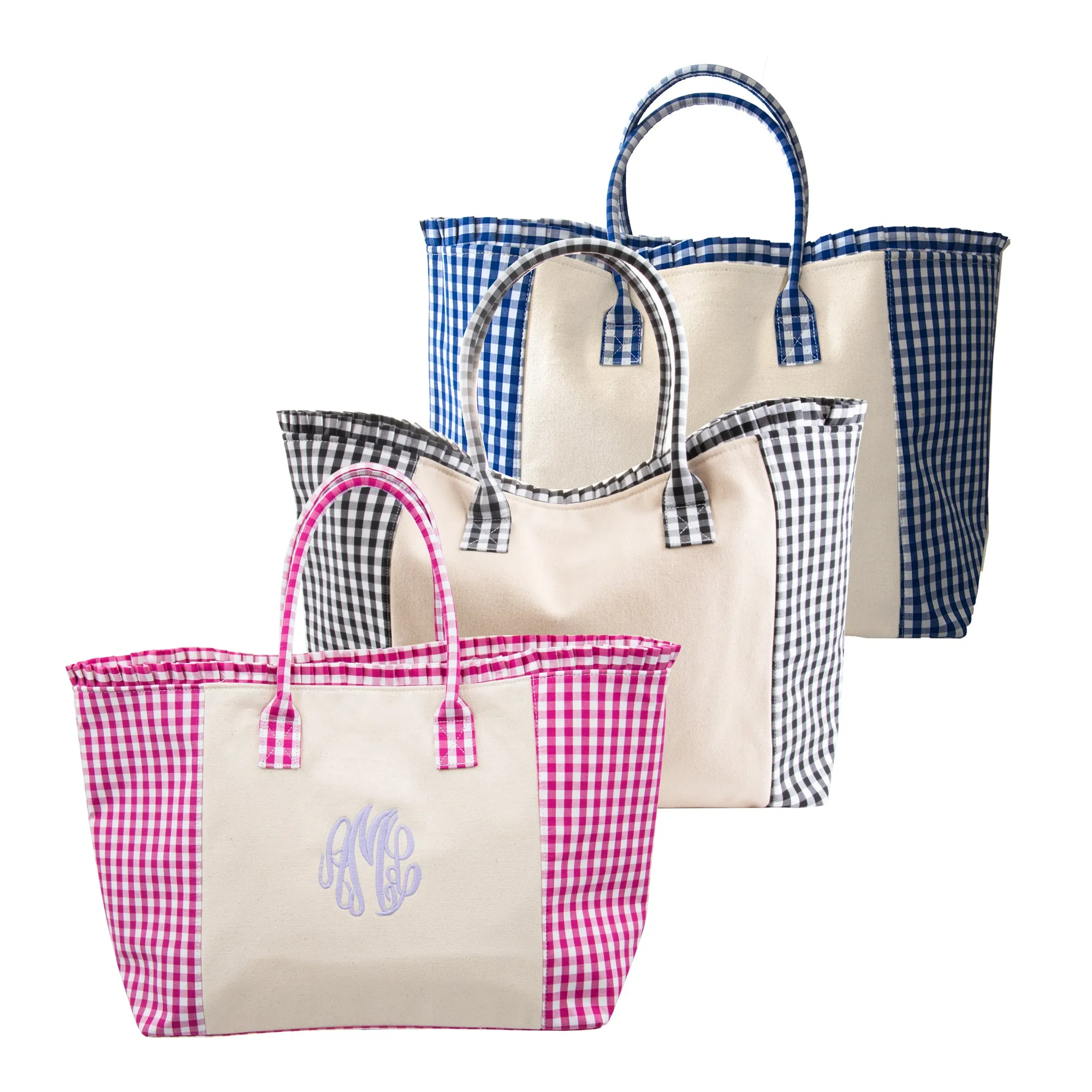 Gingham Large Weekender Tote