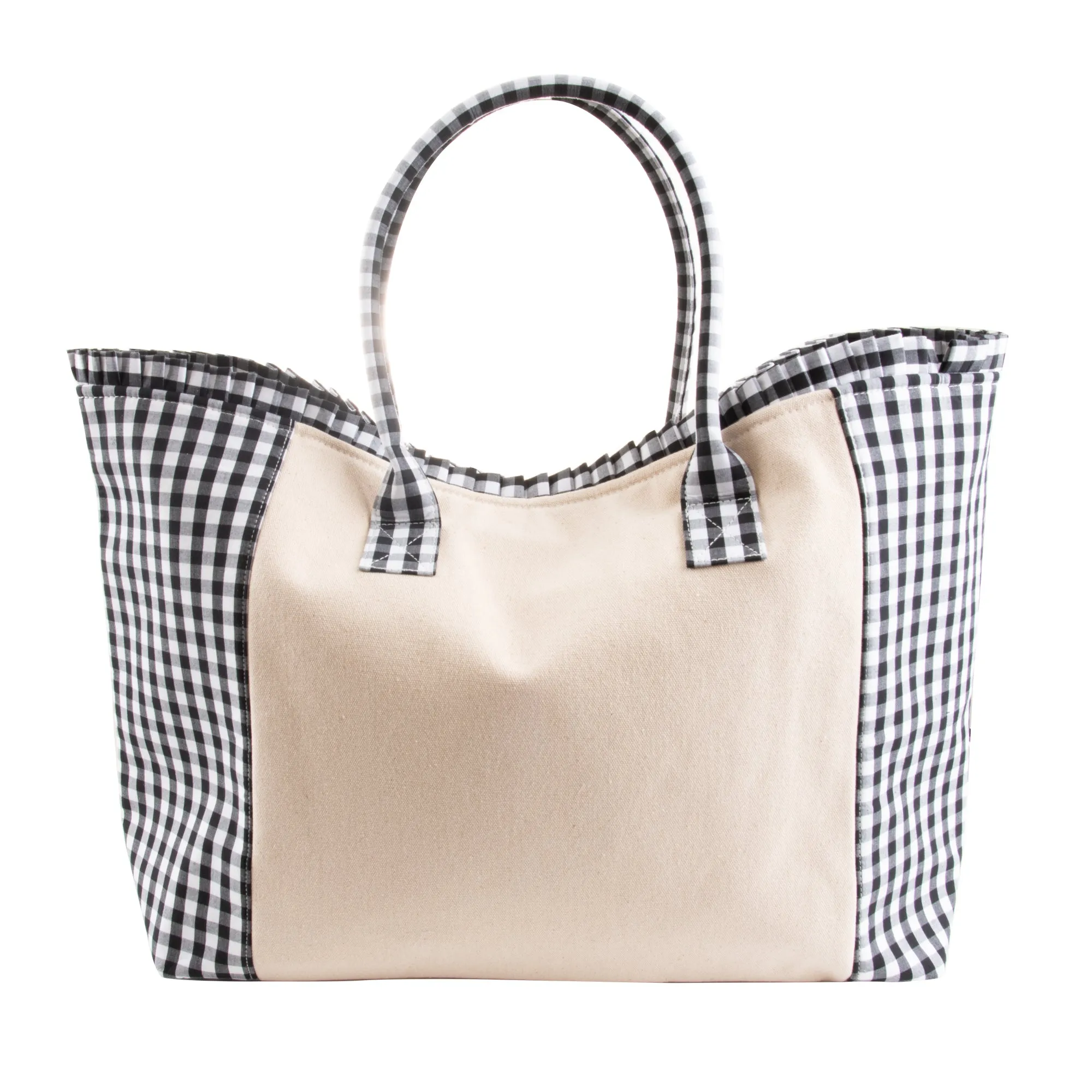 Gingham Large Weekender Tote