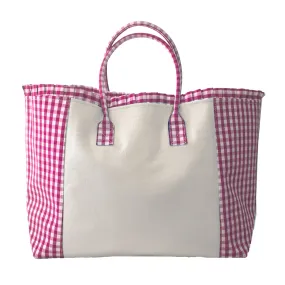 Gingham Large Weekender Tote