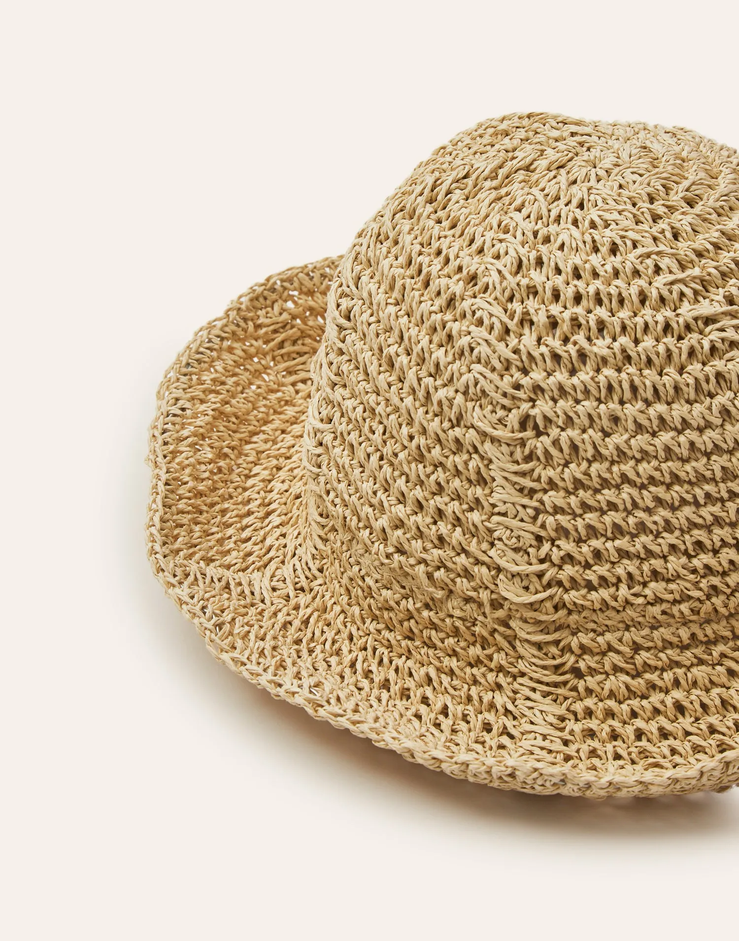 Gorro bucket liso beige