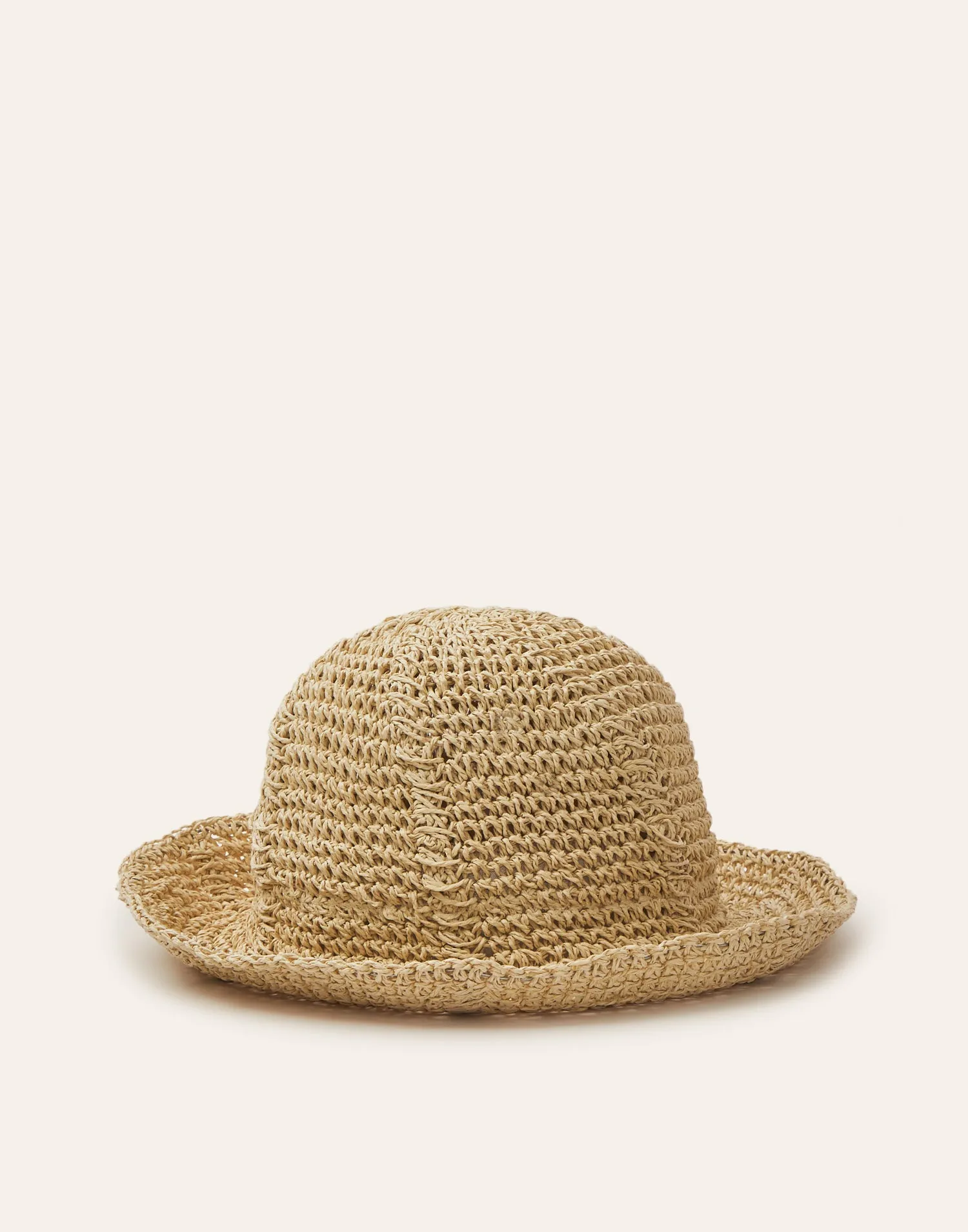 Gorro bucket liso beige