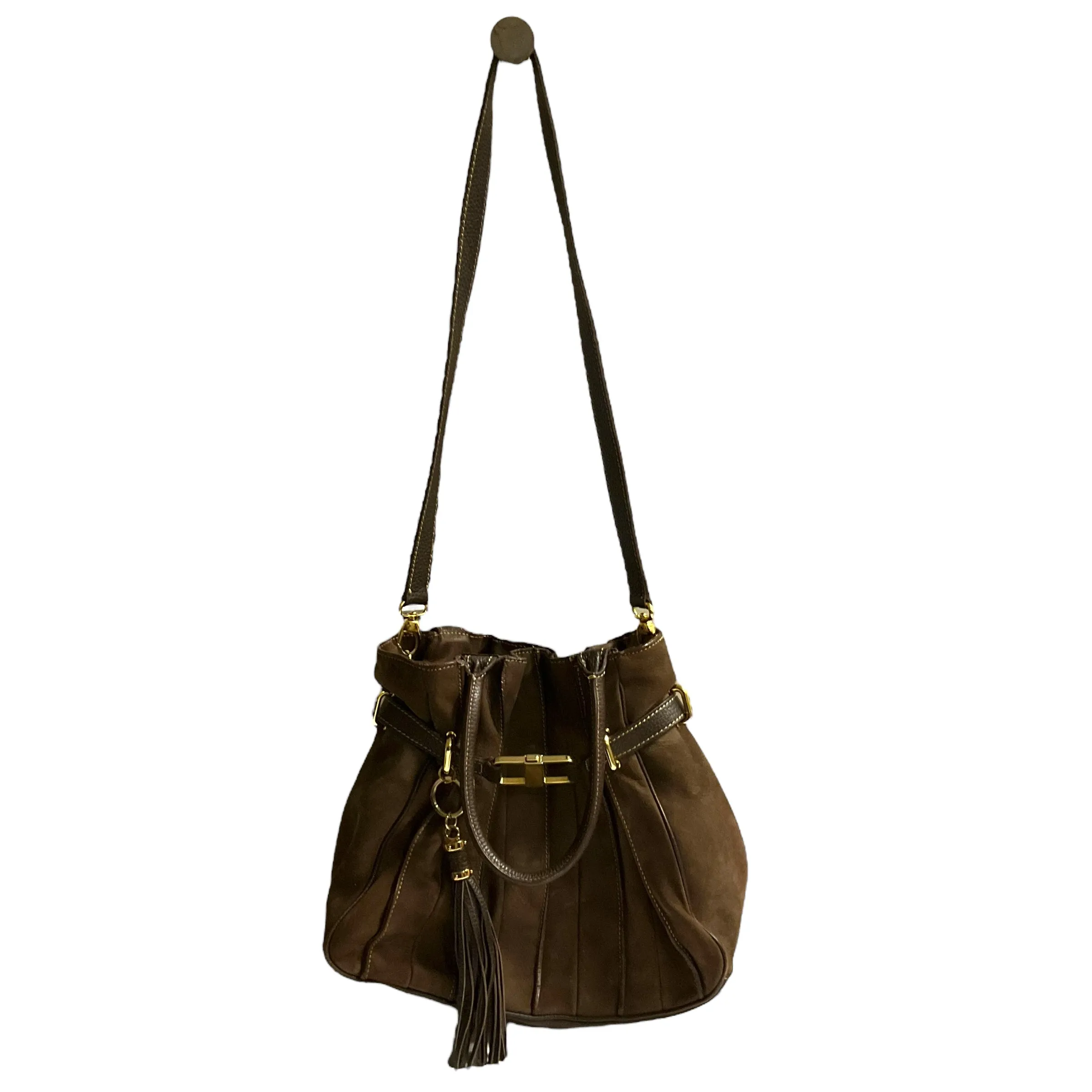 Handbag Leather By Buti, Size: Large