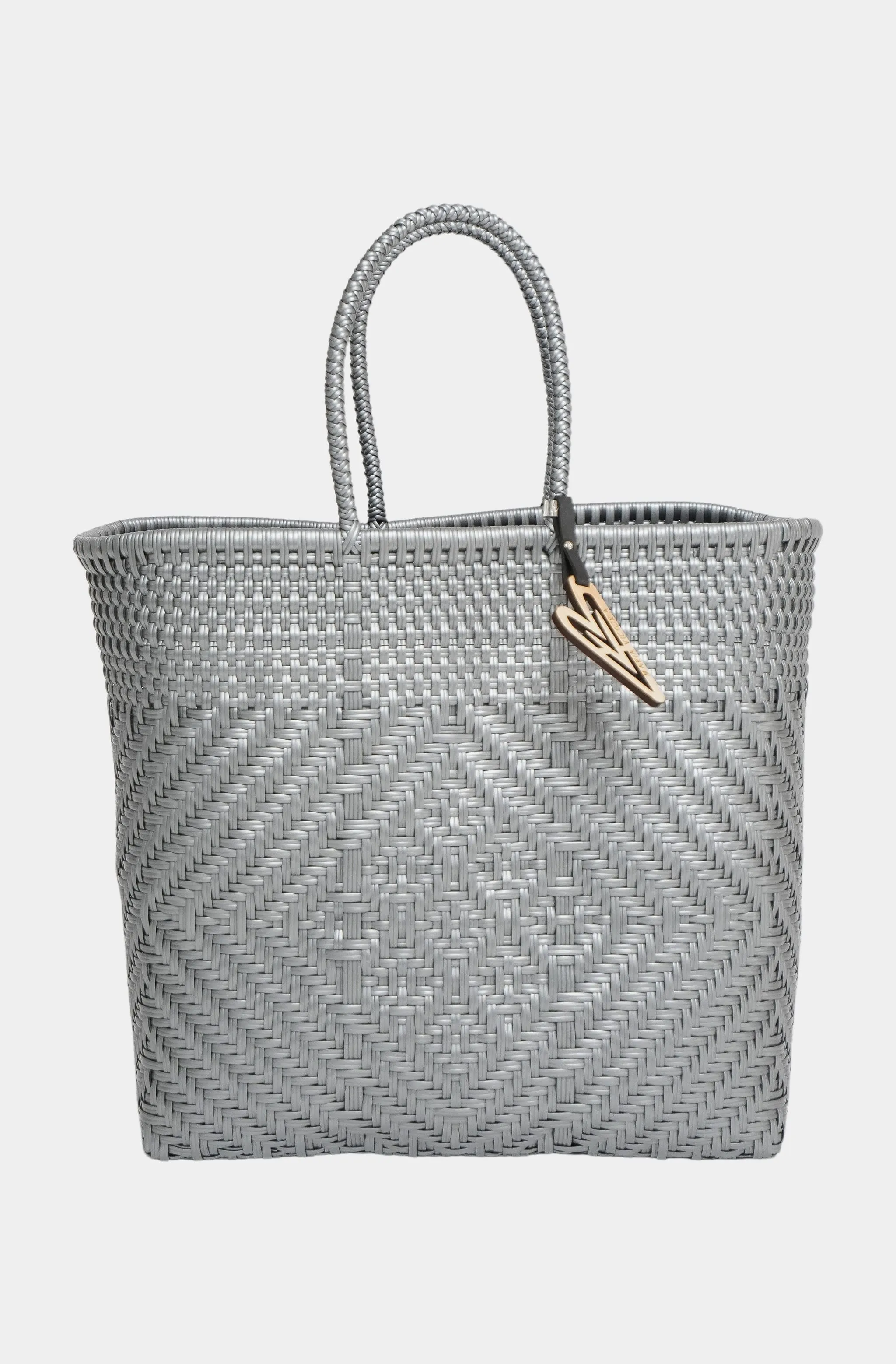 Hemline Silver Orozco Tote