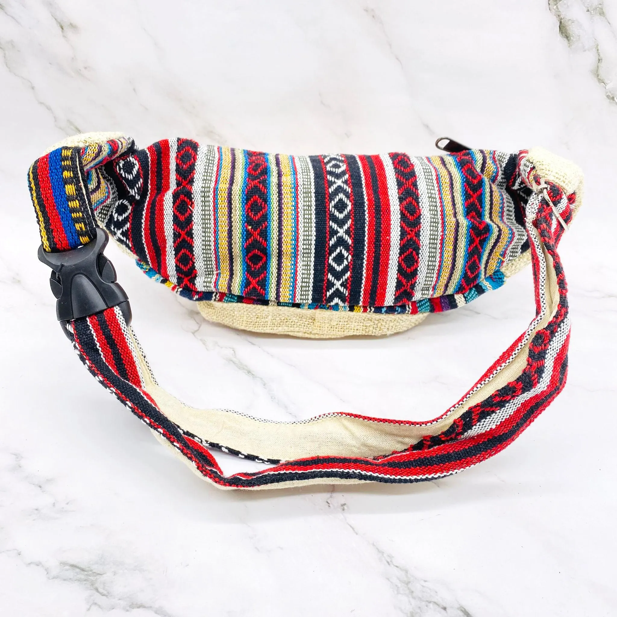 Hemp Cross Body Bag, Vegan Fanny Packs, Colorful Purse, Handmade Bags, Ecofriendly Bags, Unisex Fanny Packs, Colorful Bohemian Bags