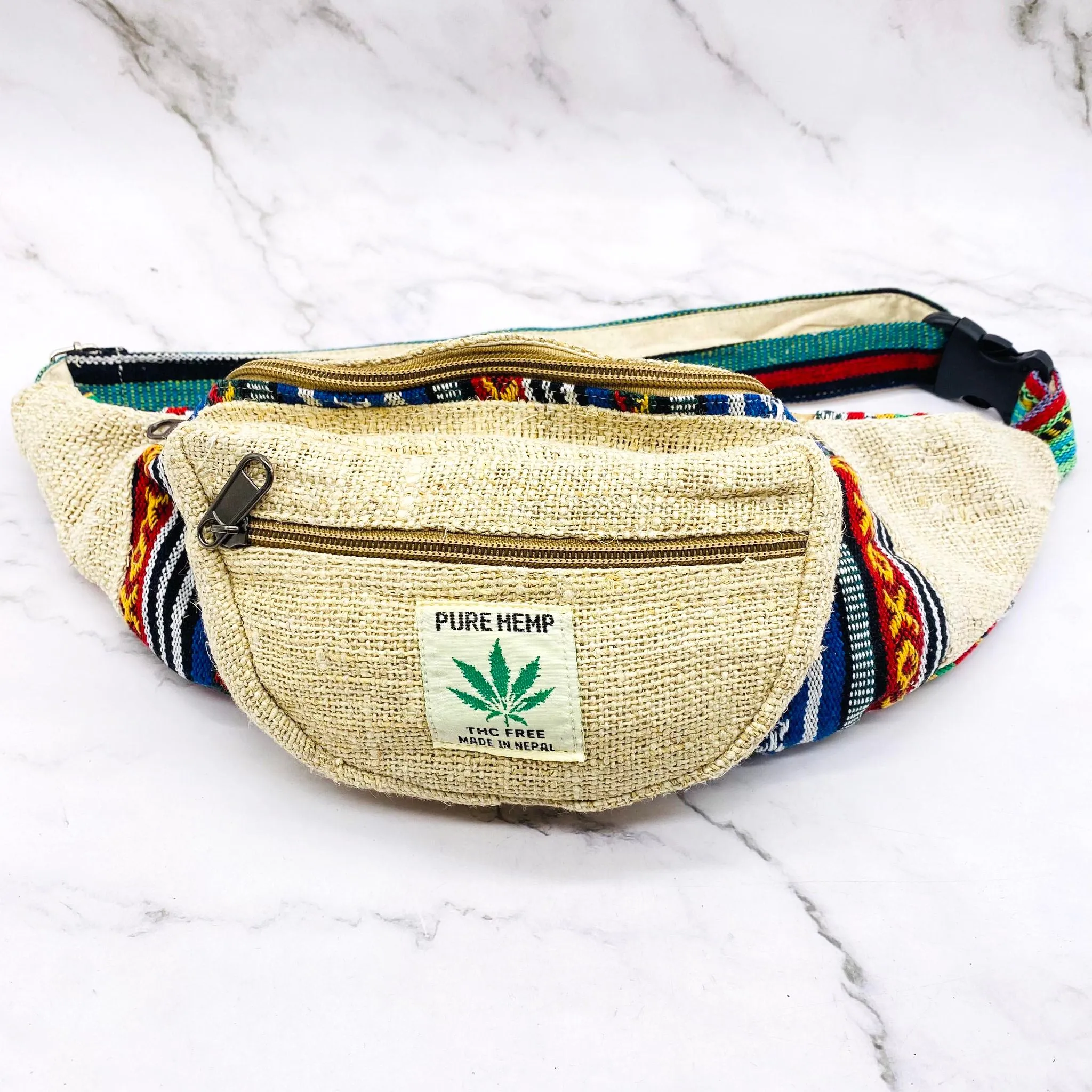 Hemp Cross Body Bag, Vegan Fanny Packs, Colorful Purse, Handmade Bags, Ecofriendly Bags, Unisex Fanny Packs, Colorful Bohemian Bags