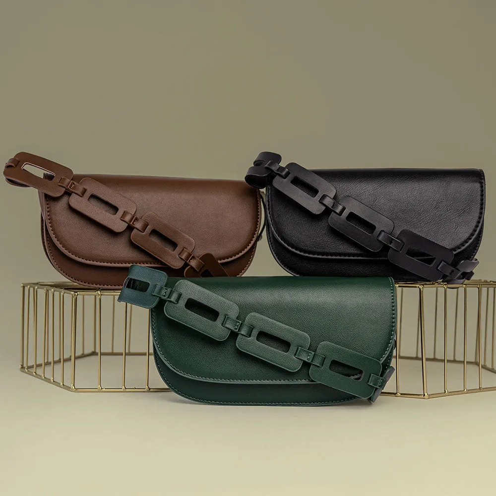 Inez Green Recycled Vegan Shoulder Bag