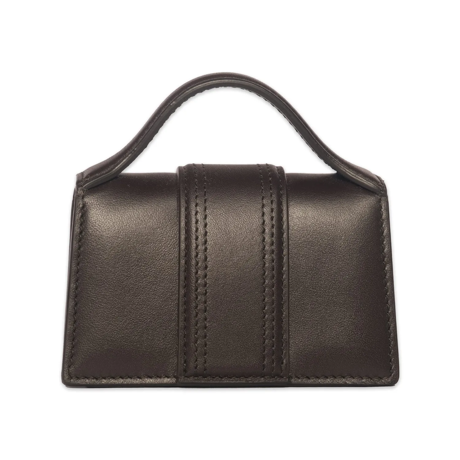 JACQUEMUS LE PETIT BAMBINO HANDBAG IN DARK BROWN