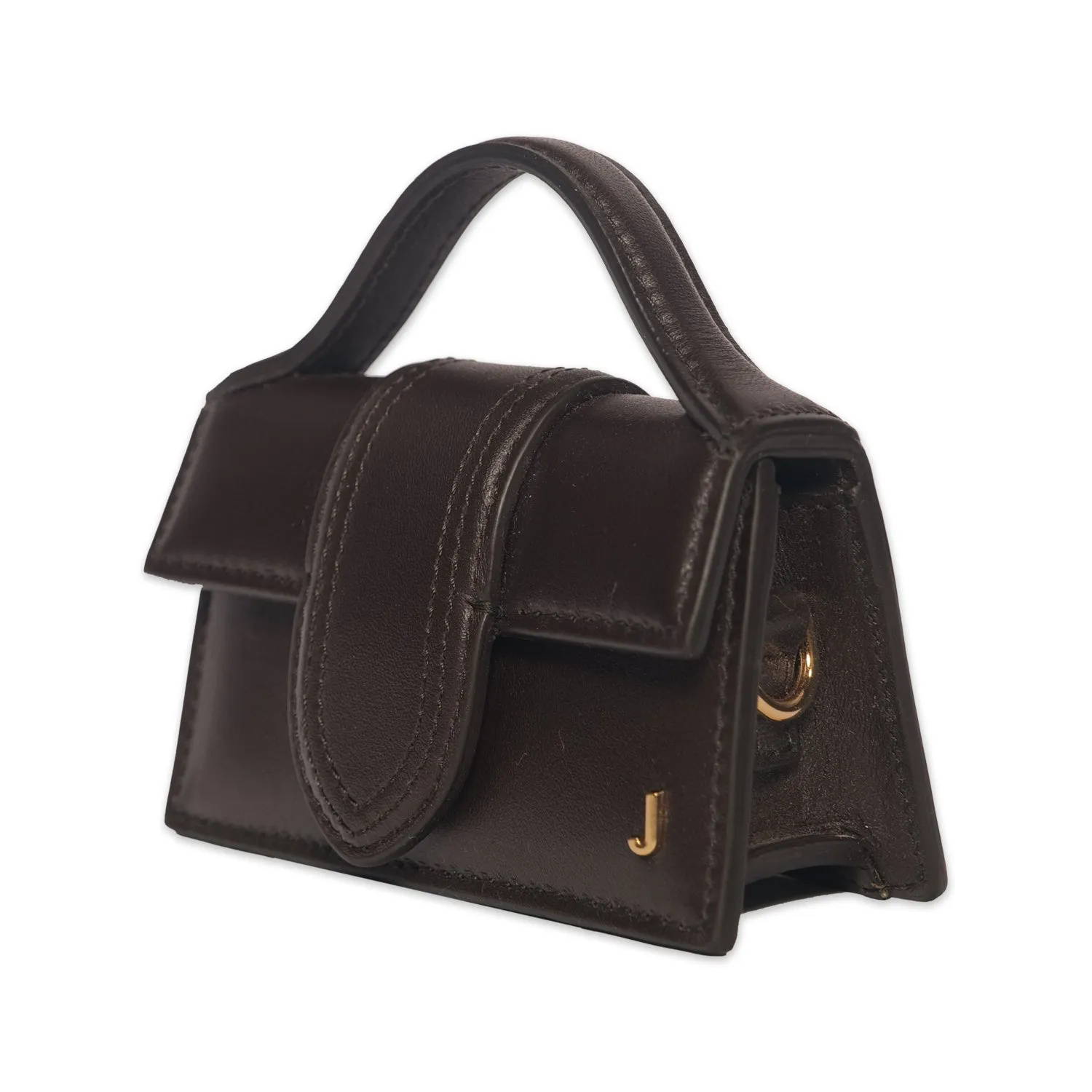 JACQUEMUS LE PETIT BAMBINO HANDBAG IN DARK BROWN