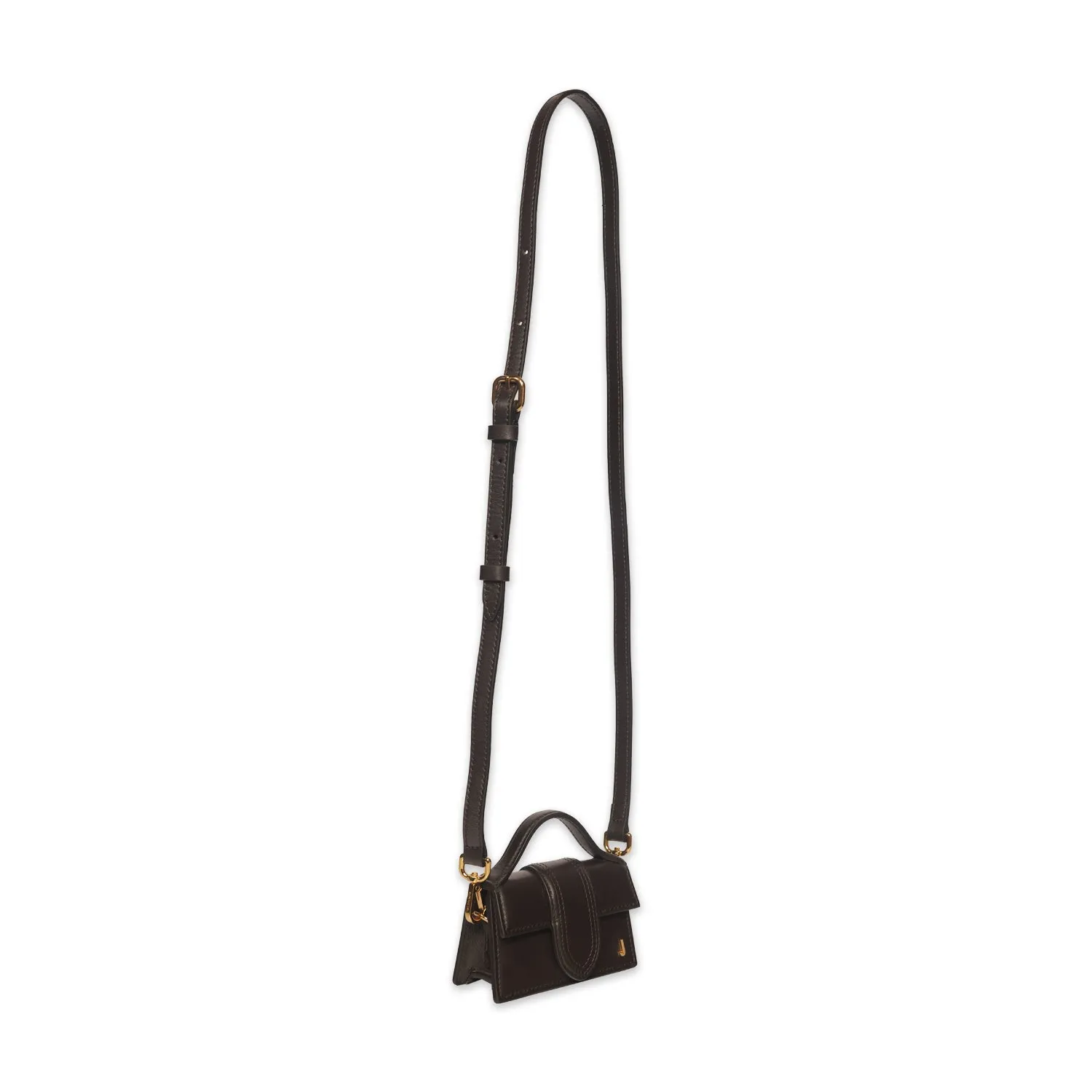 JACQUEMUS LE PETIT BAMBINO HANDBAG IN DARK BROWN