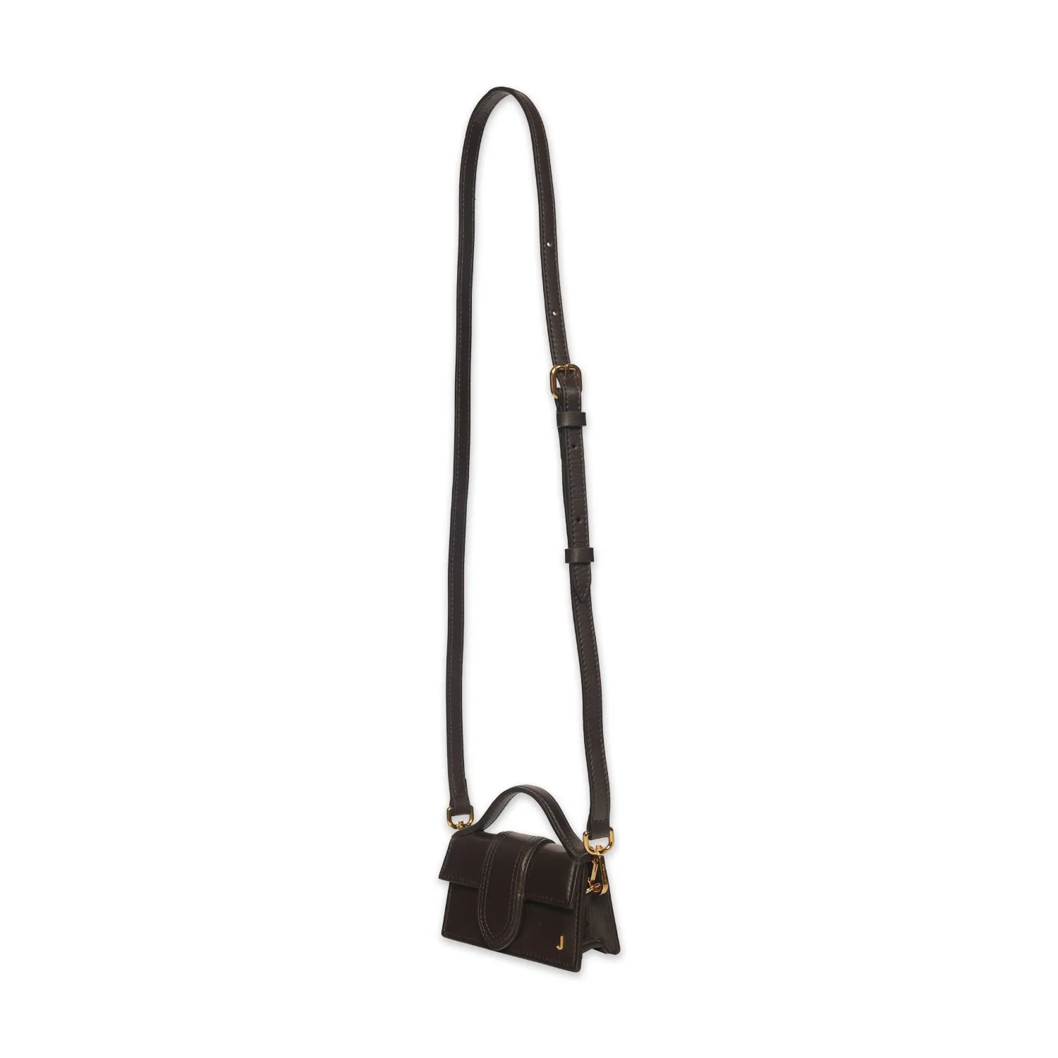 JACQUEMUS LE PETIT BAMBINO HANDBAG IN DARK BROWN