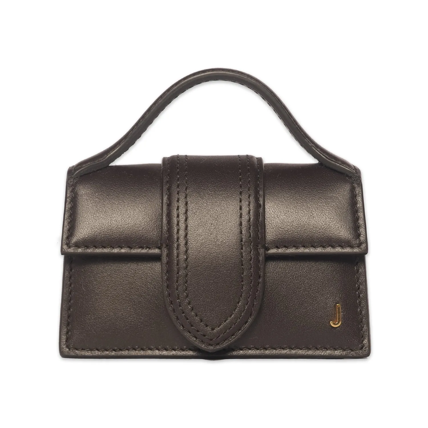 JACQUEMUS LE PETIT BAMBINO HANDBAG IN DARK BROWN