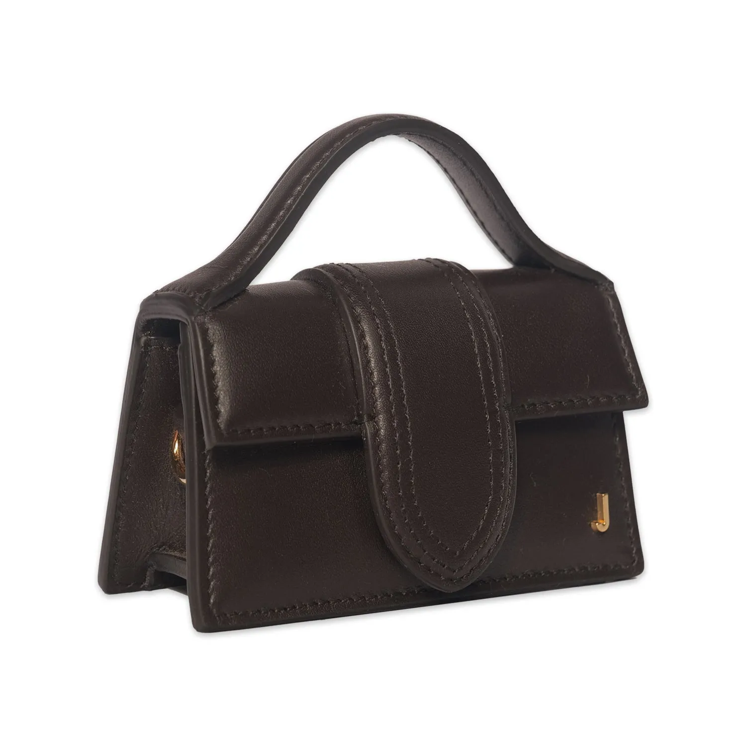 JACQUEMUS LE PETIT BAMBINO HANDBAG IN DARK BROWN