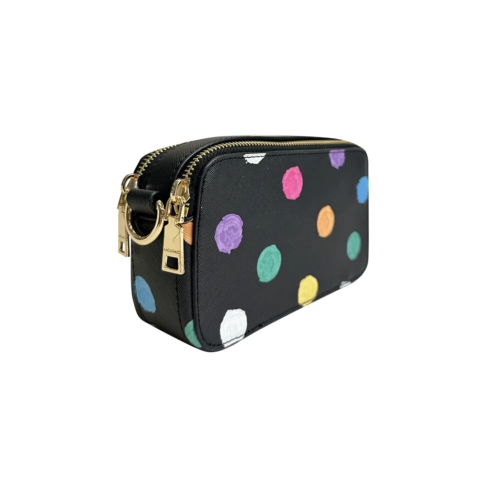 Jamie Polka Dot Camera Bag w/Interchangeable Bag Strap