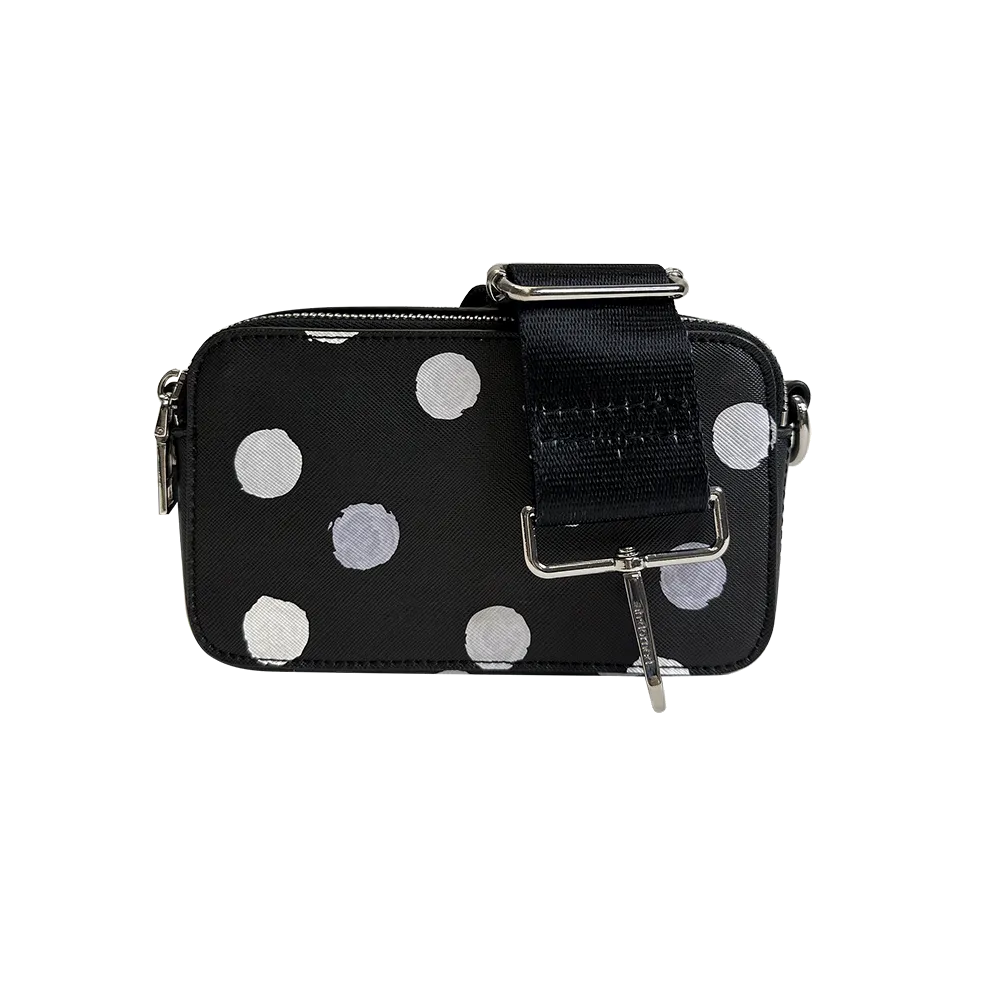 Jamie Polka Dot Camera Bag w/Interchangeable Bag Strap