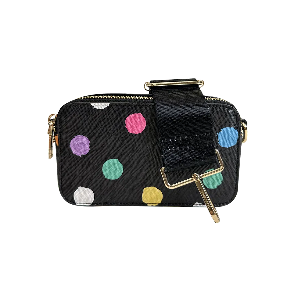 Jamie Polka Dot Camera Bag w/Interchangeable Bag Strap