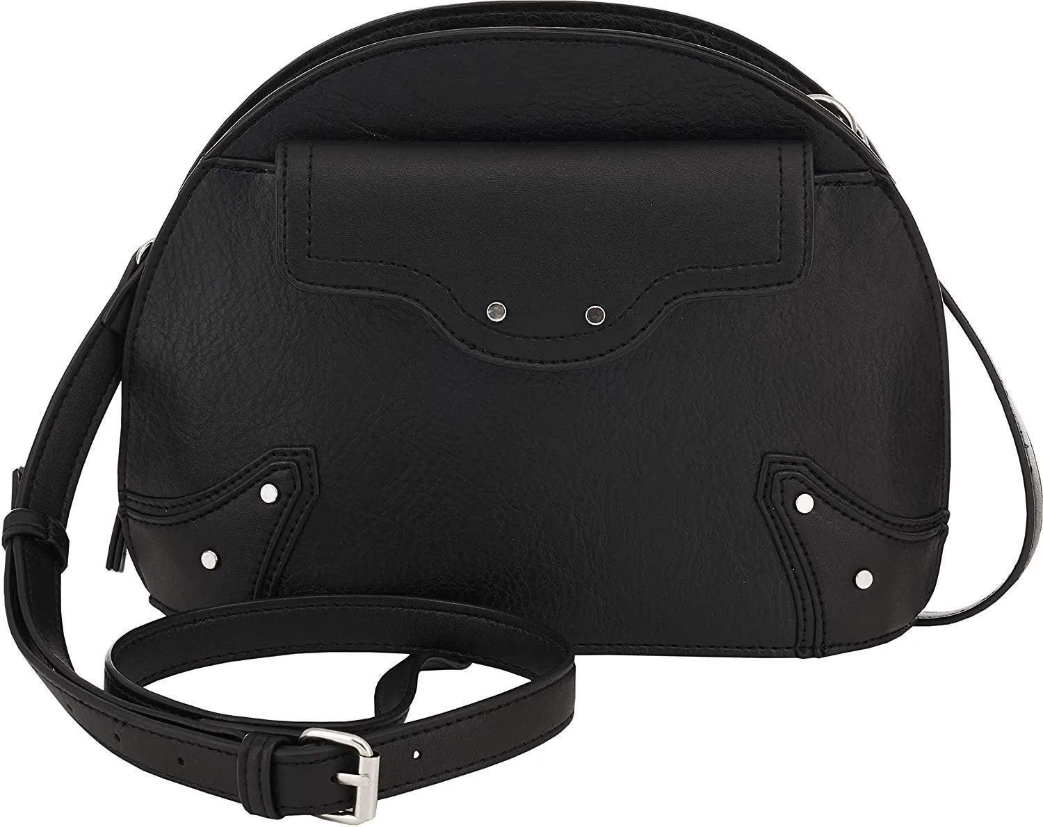 Kensie Moto Dome Crossbody Bag - Women’s Fashion Handbag Sling Purse