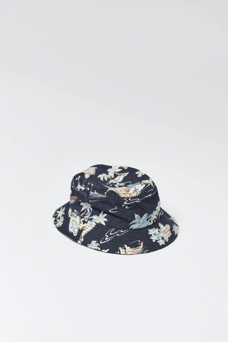 Lite Year Hawaiian Bucket Hat - Navy