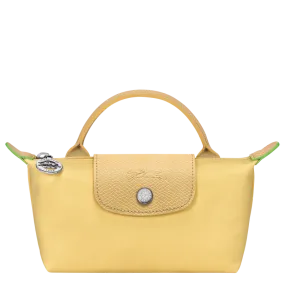 Longchamp Le Pliage Green Coin Purse with Handle Wheat