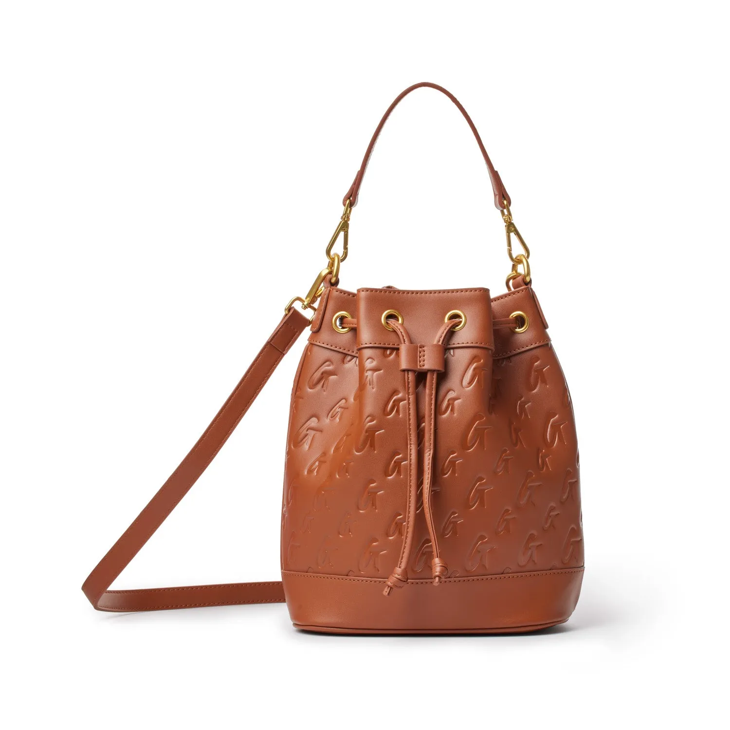 MONOGRAM MEDIUM BUCKET BAG BROWN