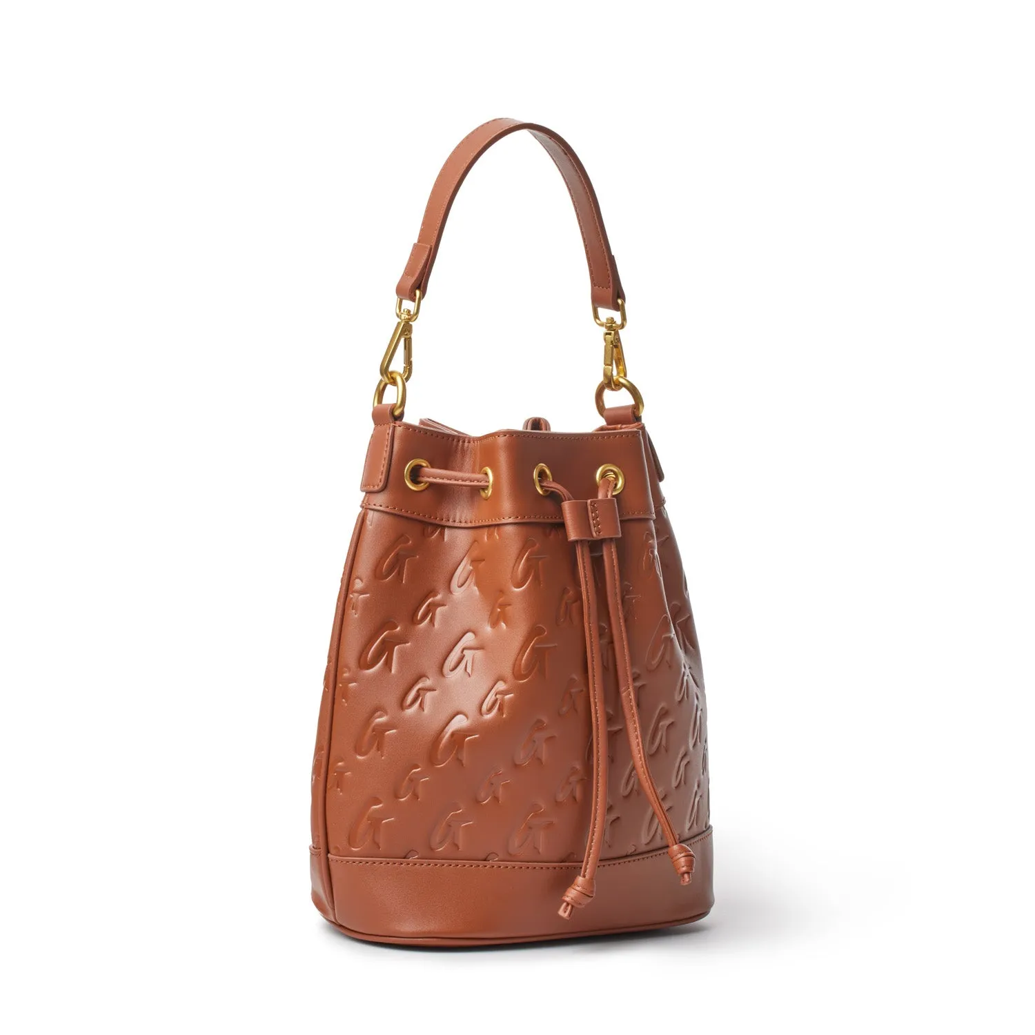 MONOGRAM MEDIUM BUCKET BAG BROWN