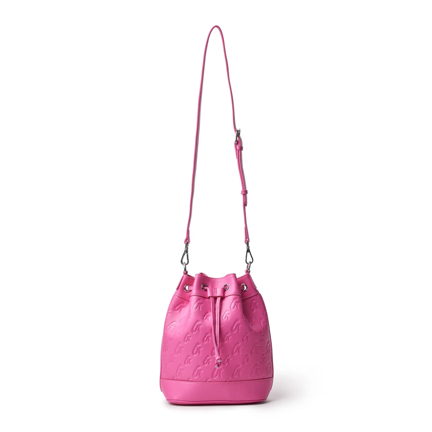 MONOGRAM MEDIUM BUCKET BAG HOT PINK