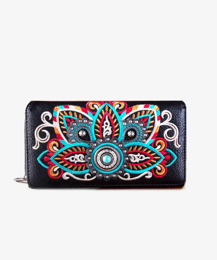 Montana West Concho Studs Wallet