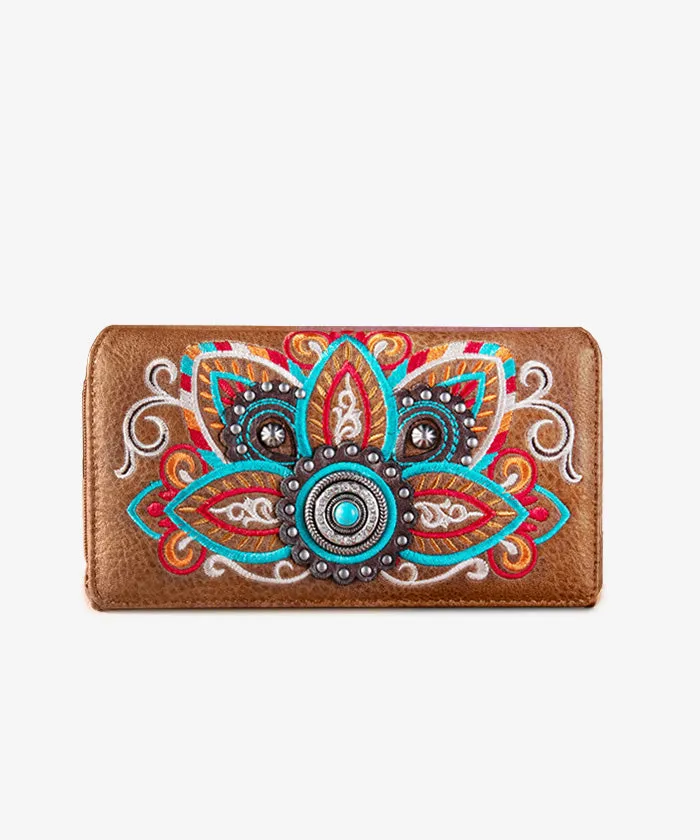 Montana West Concho Studs Wallet