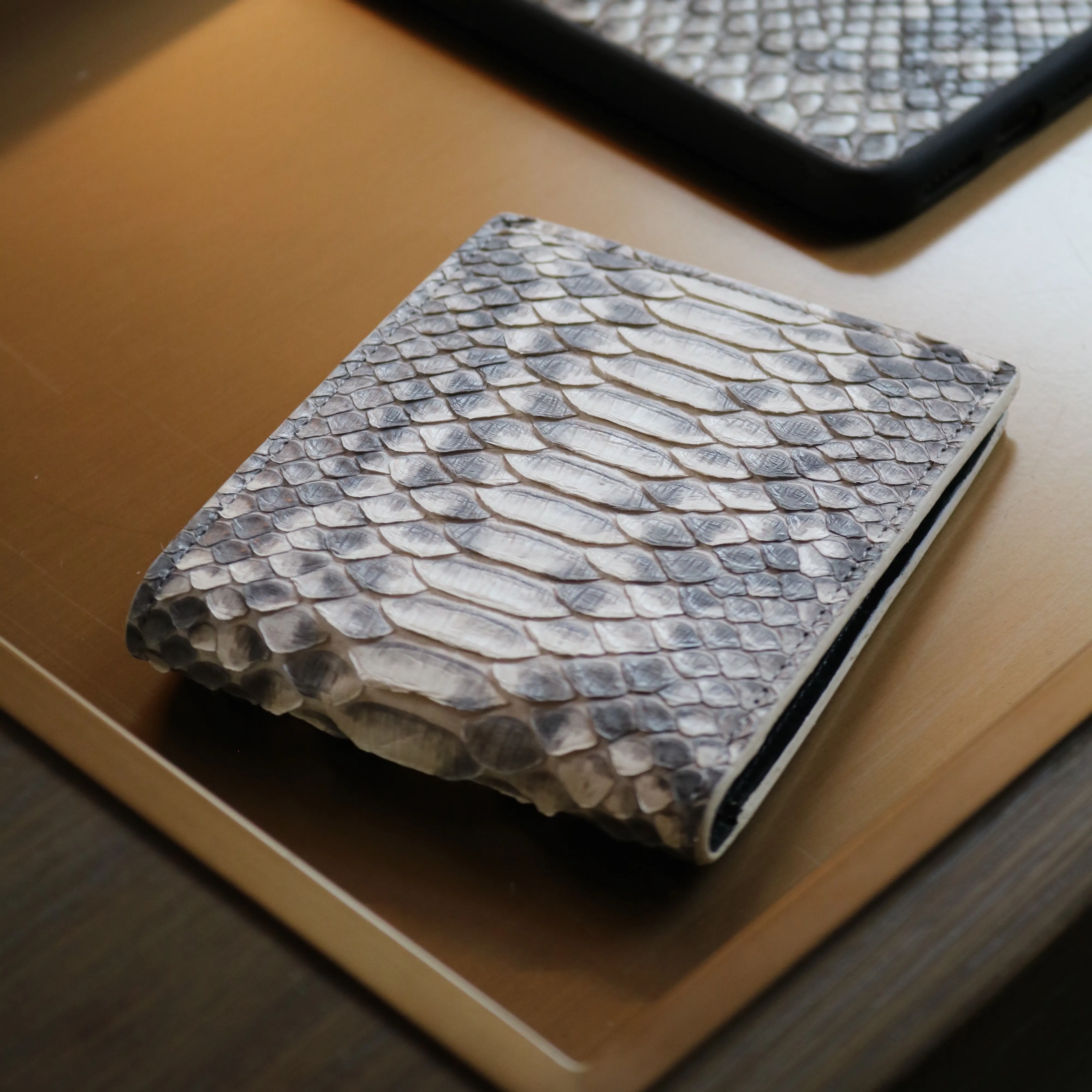 Natural Python Classic Bifold Wallet