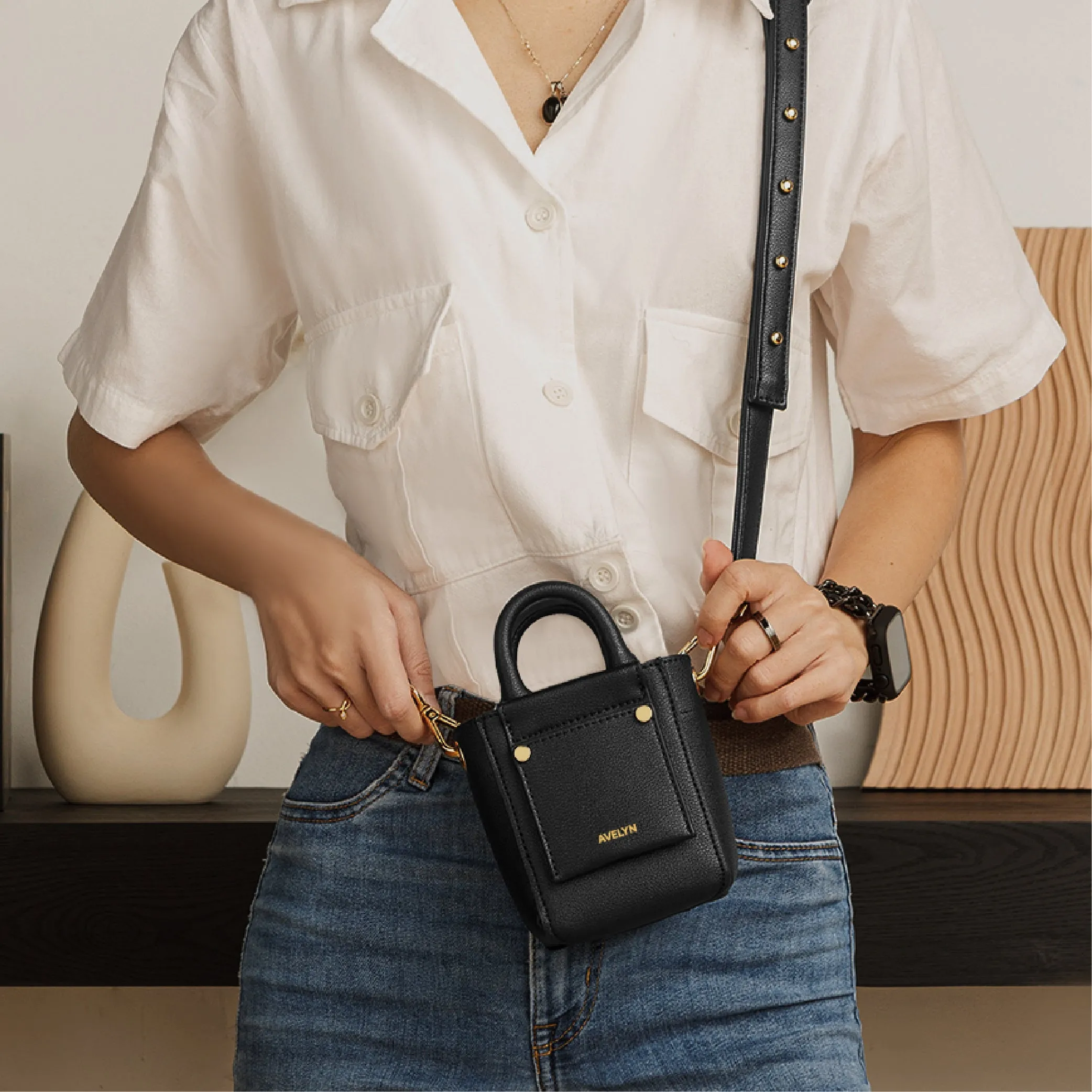 Nicola Micro Tote - Black