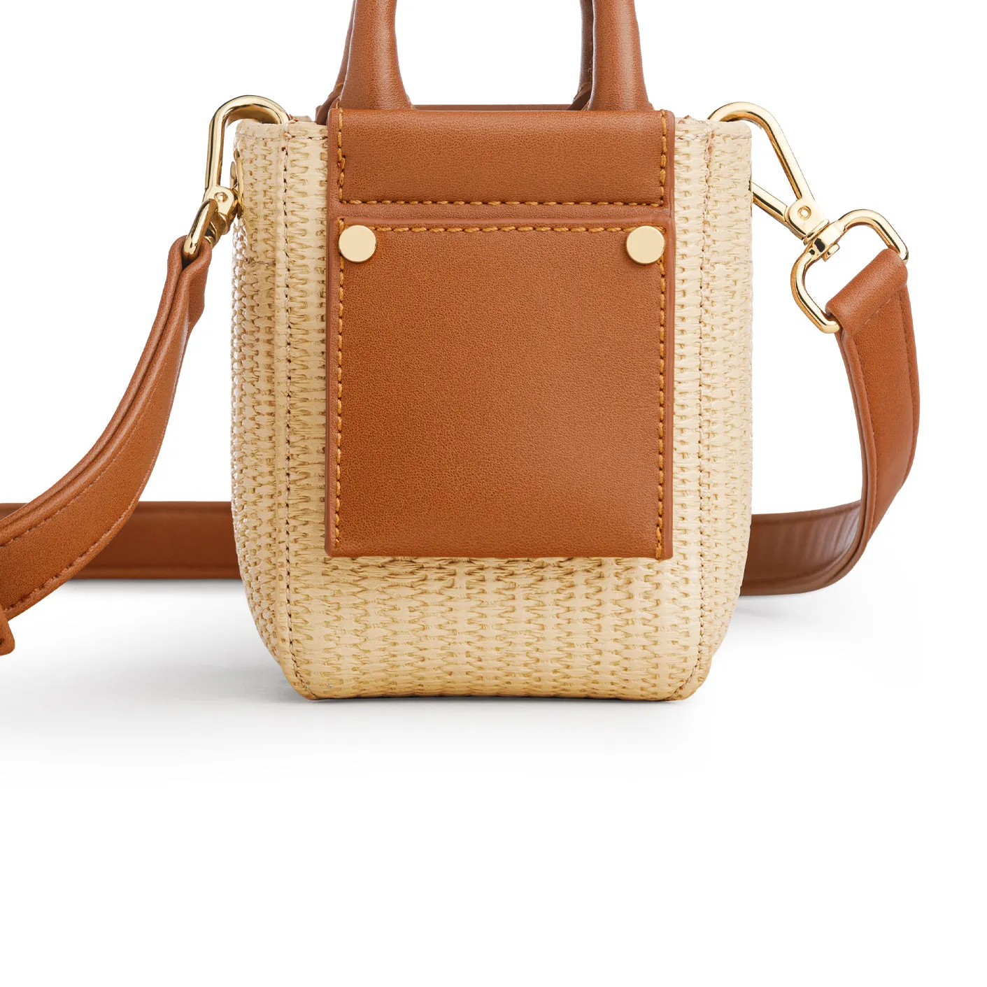 Nicola Micro Tote Woven - Brown