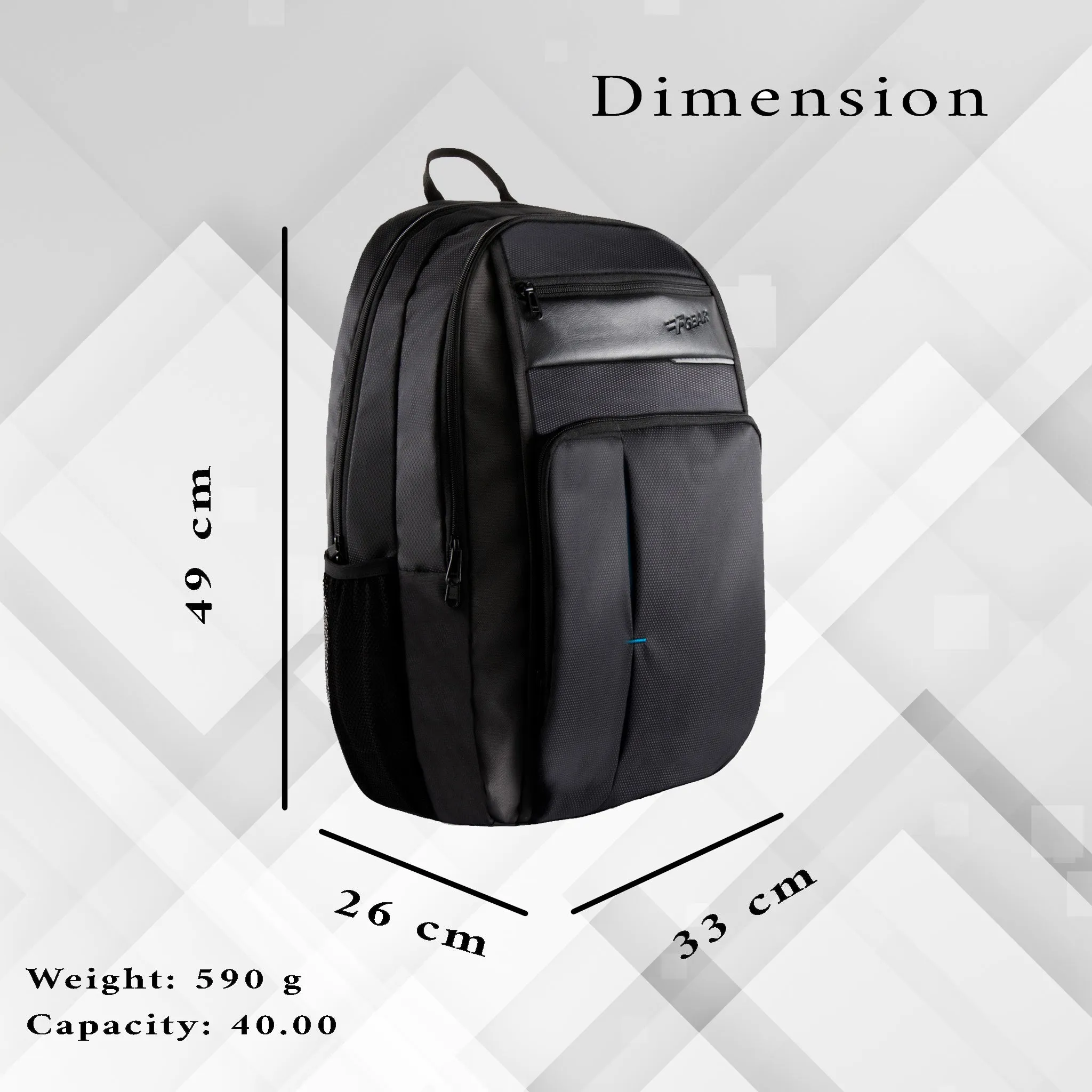 Odin 40L Black Laptop Backpack