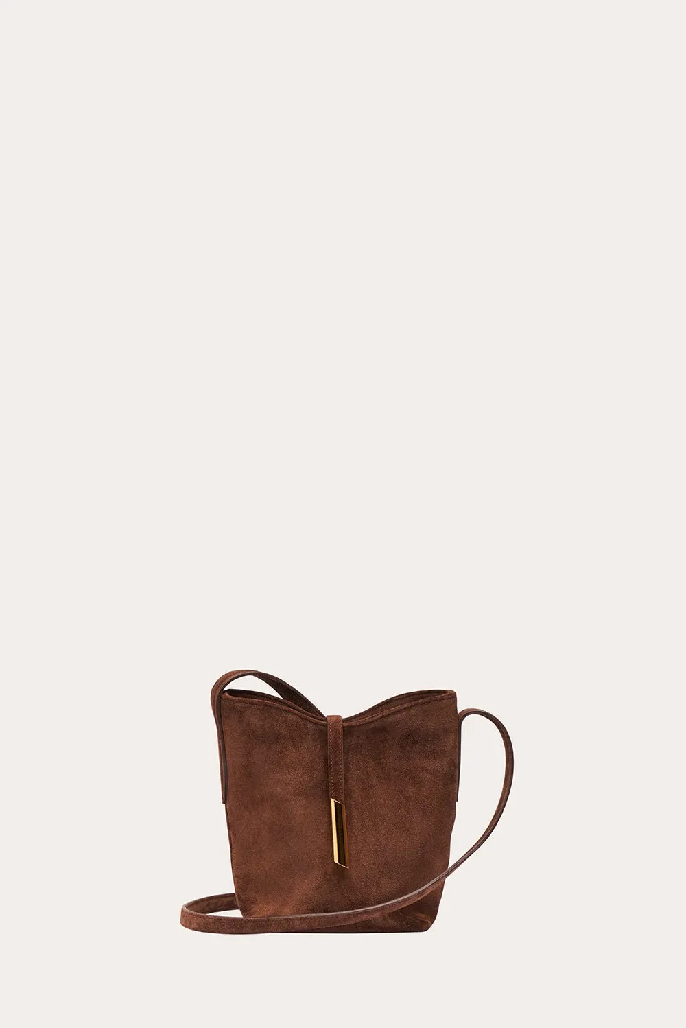 Penne Mini Bucket Dark Brown Suede