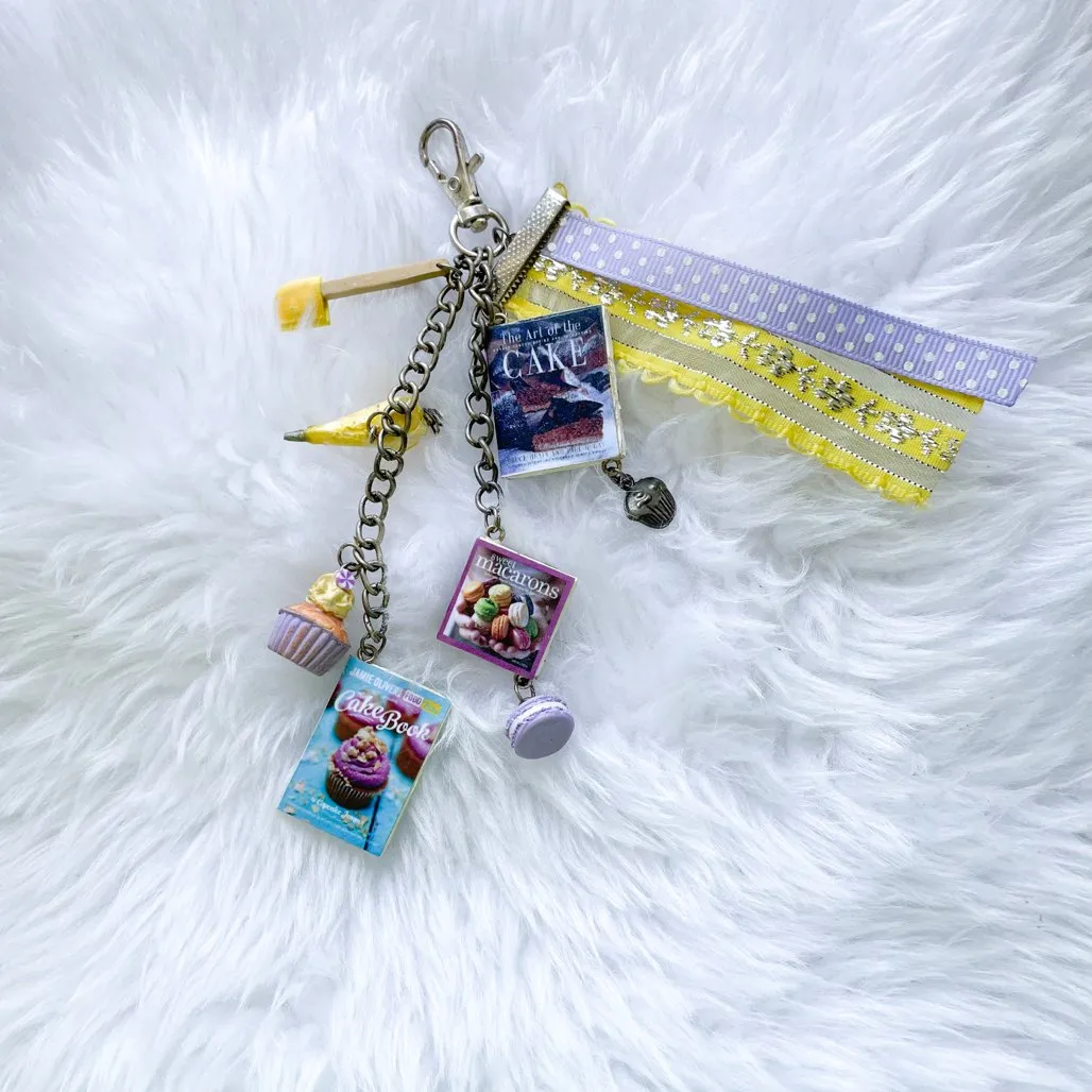 Purple Baking Chef Bag Purse Charm