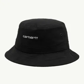 SCRIPT BUCKET HAT BLACK WHITE