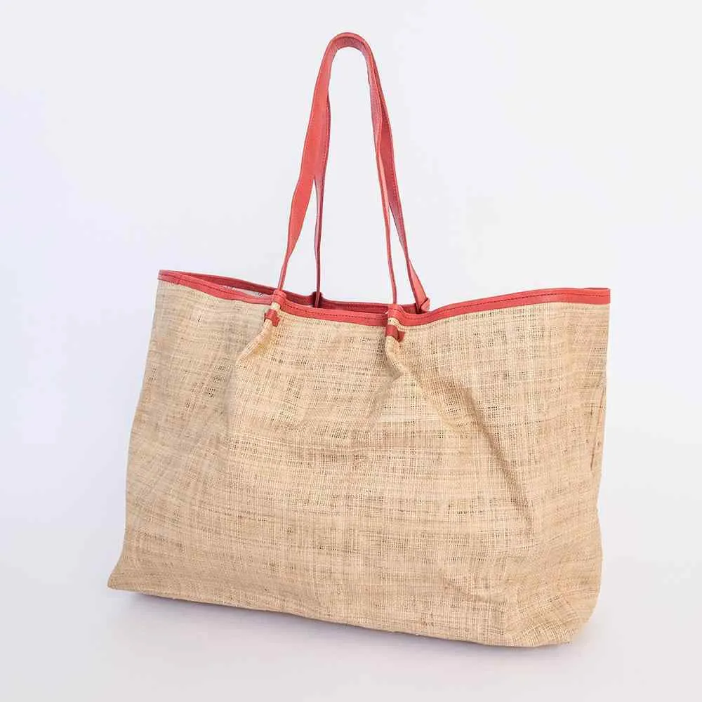 Thandana Megan Weave & Leather Beach Bag