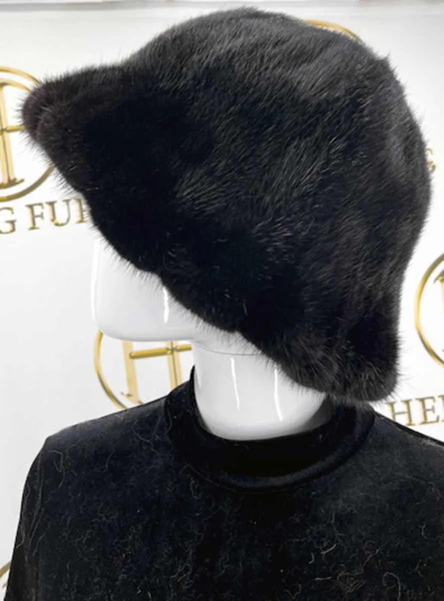 Unisex Mink Fur Bucket Hat