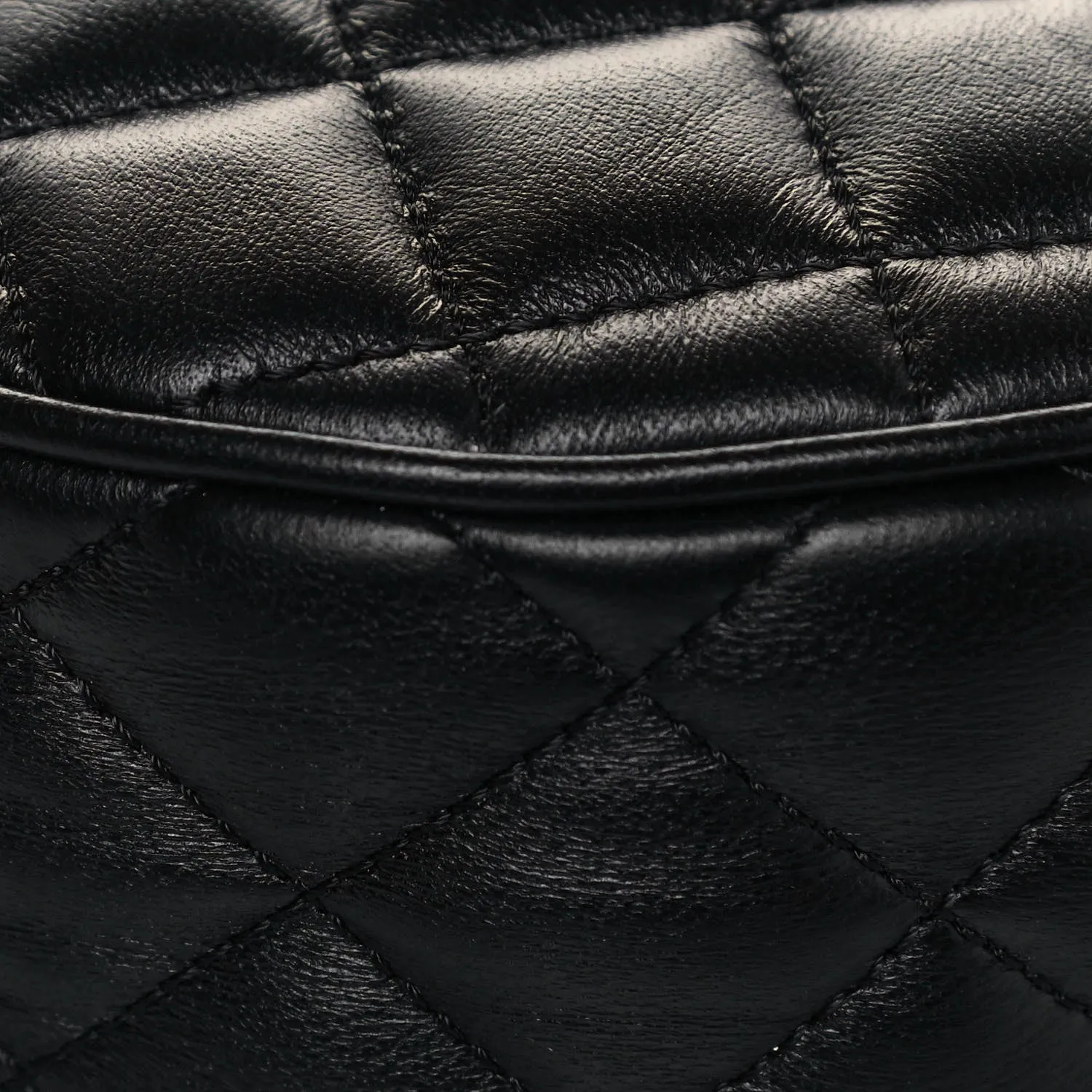 Versace La Medusa Round Quilted Leather Black Shoulder Bag