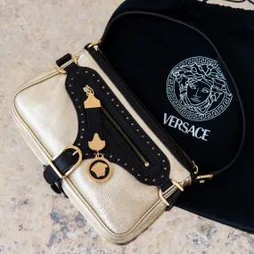 Versace Medusa Gold Leather Shoulder Bag