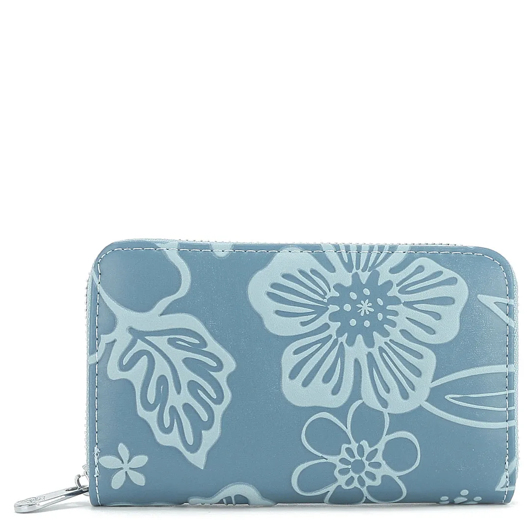 Wallet Chloe Cherry Blossom Embossed Blue